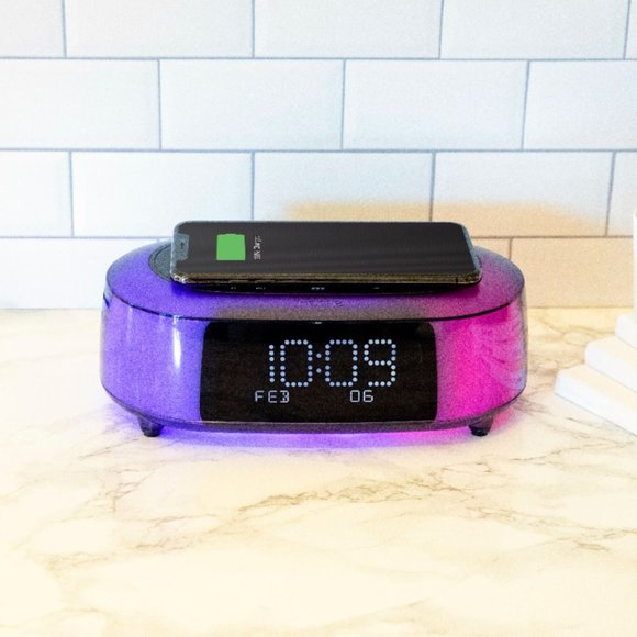 🔊iHome® Color Changing TimeBoost Glow Alarm Clock Wireless Charging USB Port 📱 - Picture 10 of 13